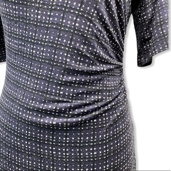 Loft Lattice Side Shirred Dress Size Small - Picture 7 of 7